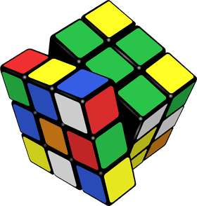 Colorful Ice Cube Puzzle Challenge PNG