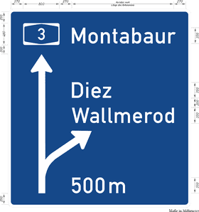 Emergency Exit Directions to Montabaur and Diez PNG