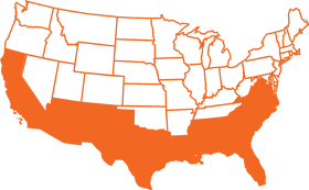 Highlighted Regions on the USA Map PNG