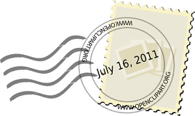 Vintage Passport Stamp with Postmark Detail PNG