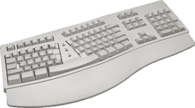 Ergonomic Design Curved Keyboard for Comfort PNG
