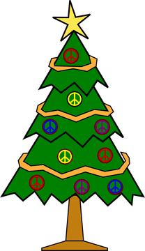 Christmas Tree of Peace and Joy PNG