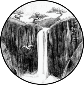 Whispers of the Waterfall Nature's Serenade PNG