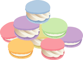 Colorful Delights Macaron Box of Joy PNG