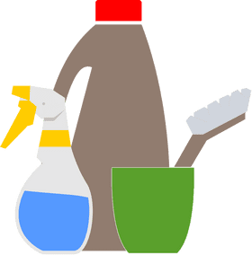 Essential Clean Tool Kit for Home Cleaning PNG