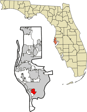 Detailed Island Map of Florida's Coastal Regions PNG