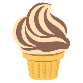 Swirled Delight Ice Cream Cone PNG