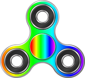 Rainbow Glimmer Fidget Spinner Delight PNG