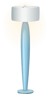 Elegant Blue Oil Lamp Illuminating Your Space PNG