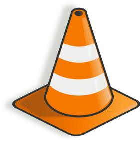 Playful Ice Cream Cone Traffic Cone PNG