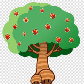 Acorn-bearing Oak Tree Illustration PNG