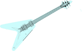 Electric Guitar in Sleek V-Shape Design PNG
