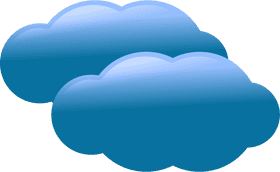 Gentle Blue Cloud Duo PNG