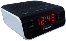 Sleek Digital Alarm Clock Radio Design PNG
