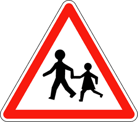 Caution Child Safety Zone Ahead PNG