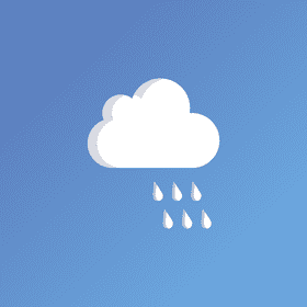Gentle Raindrops from the Cloud PNG