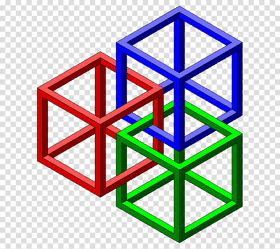 Colorful Ice Cube Overlap Design PNG