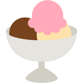 Delightful Ice Cream Trio in a Bowl PNG