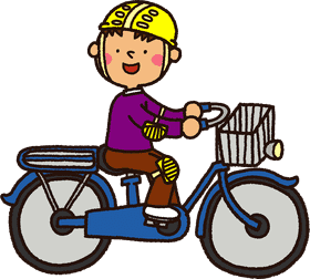 Happy Rider Wearing a Bicycle Helmet PNG