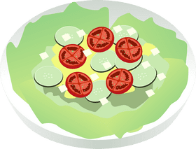 Fresh and Colorful Food Salad Delight PNG