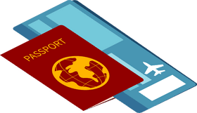 Passport and Boarding Pass for Global Travel PNG