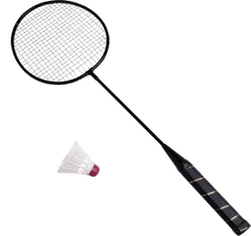 Stylish Tennis Racket with Shuttlecock Design PNG
