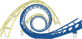 Paint Roller Coaster A Spiraling Adventure PNG