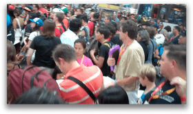 Lego Enthusiasts Unite A Colorful Crowd PNG