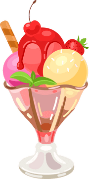 Delightful Ice Cream Sundae Extravaganza PNG