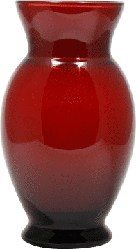 Elegant Red Glass Vase PNG