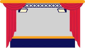 Vibrant Concert Stage Ready for Performance PNG