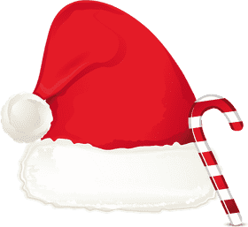 Festive Walking Cane for Holiday Cheer PNG