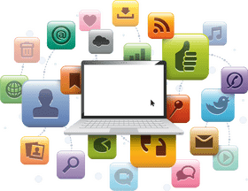 Digital Marketplace Connecting Ideas and Innovations PNG