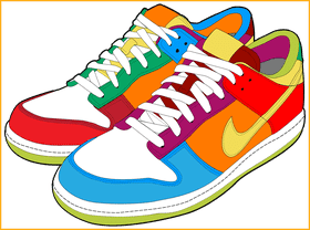 Colorful Hues Lifestyle Shoe Design PNG