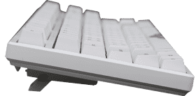 Sleek Ergonomic White Keyboard Design PNG