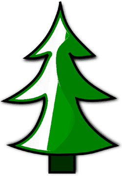Stylized Green Pine Tree PNG