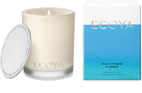 Serenity Candle Blue Cypress and Amber Bliss PNG