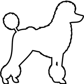 Poodle Silhouette Rubber Stamp Design PNG