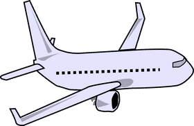 Elegant Airplane in Flight PNG