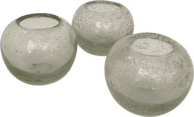 Nature's Tranquil Glass Vase Trio PNG