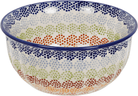 Colorful Polka Dot Oatmeal Bowl Delight PNG