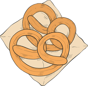 Deliciously Twisted Pretzel Snack Delight PNG