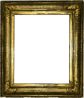 Elegant Golden Frame for a Timeless Picture PNG