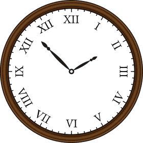 Elegant Wooden Wall Clock Design PNG