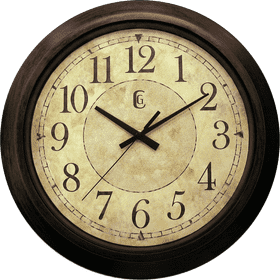 Classic Wall Clock with Roman Numerals PNG