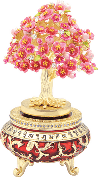 Enchanted Blossoms Bonsai Tree Sculpture PNG