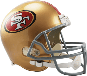 Stylish San Francisco 49ers Safety Helmet Design PNG