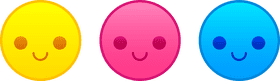 Vibrant Smiley Faces of Joy PNG