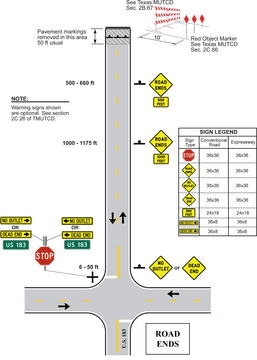 Informative Road Sign Layout for Highway Safety PNG