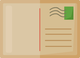 Charming Postcard for Heartfelt Messages PNG